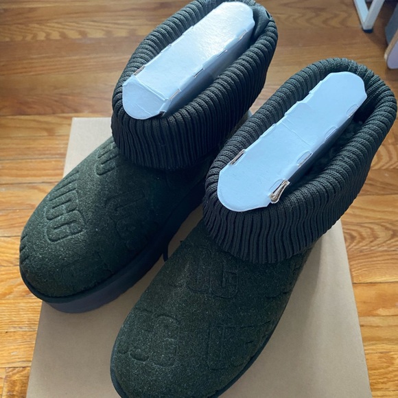 UGG Women's Classic Mini Platform Felted Boot - Picture 2 of 8